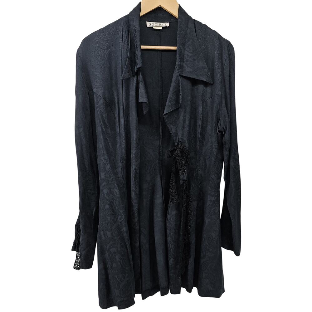 Société Blue Lace‎ Tie Duster Top One Size Made in USA Pre-owned